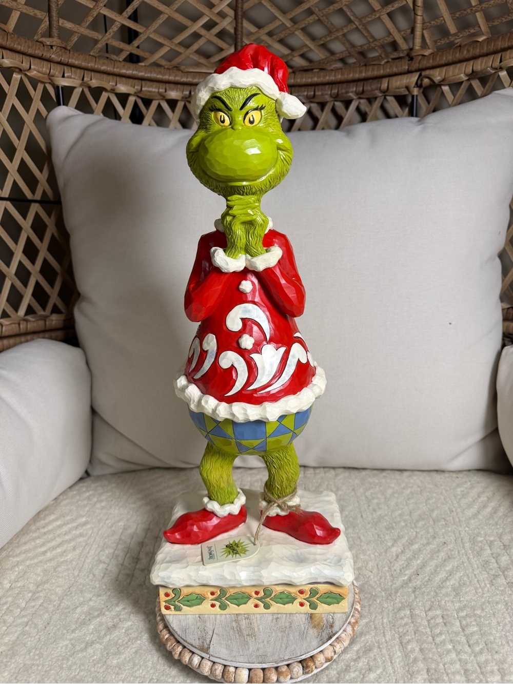 Jim Shore Hand-Painted The Grinch Christmas Resin Figurine Dr. Seuss Collection